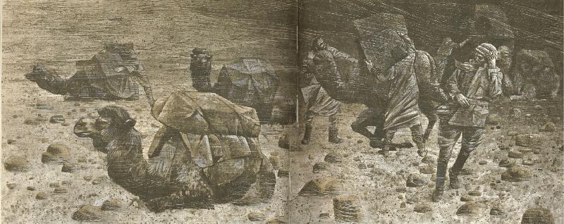 william r clark hedins expedition under en sandstorm langt inne i takla makanoknen i april 1894 china oil painting image